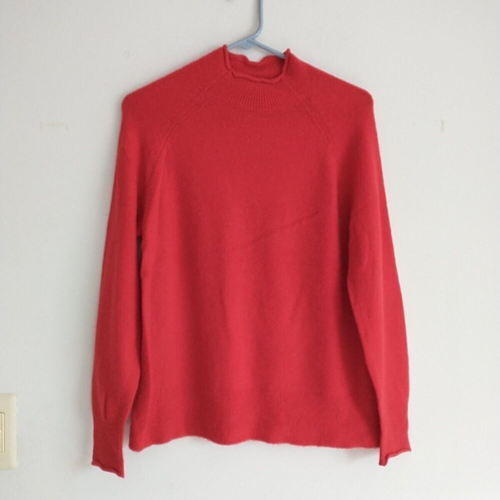 J Crew Sweater Pullover Women XS/M* Red Merino Wool Alpaca Blend Lagenlook